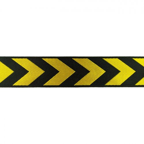 Gurtband - Pfeil glanz - gelb - 38 mm